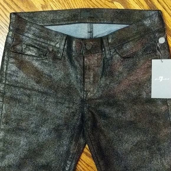 7 Skinny Jeans in Moonrock Black, NWT, size 29 - Picture 2 of 3
